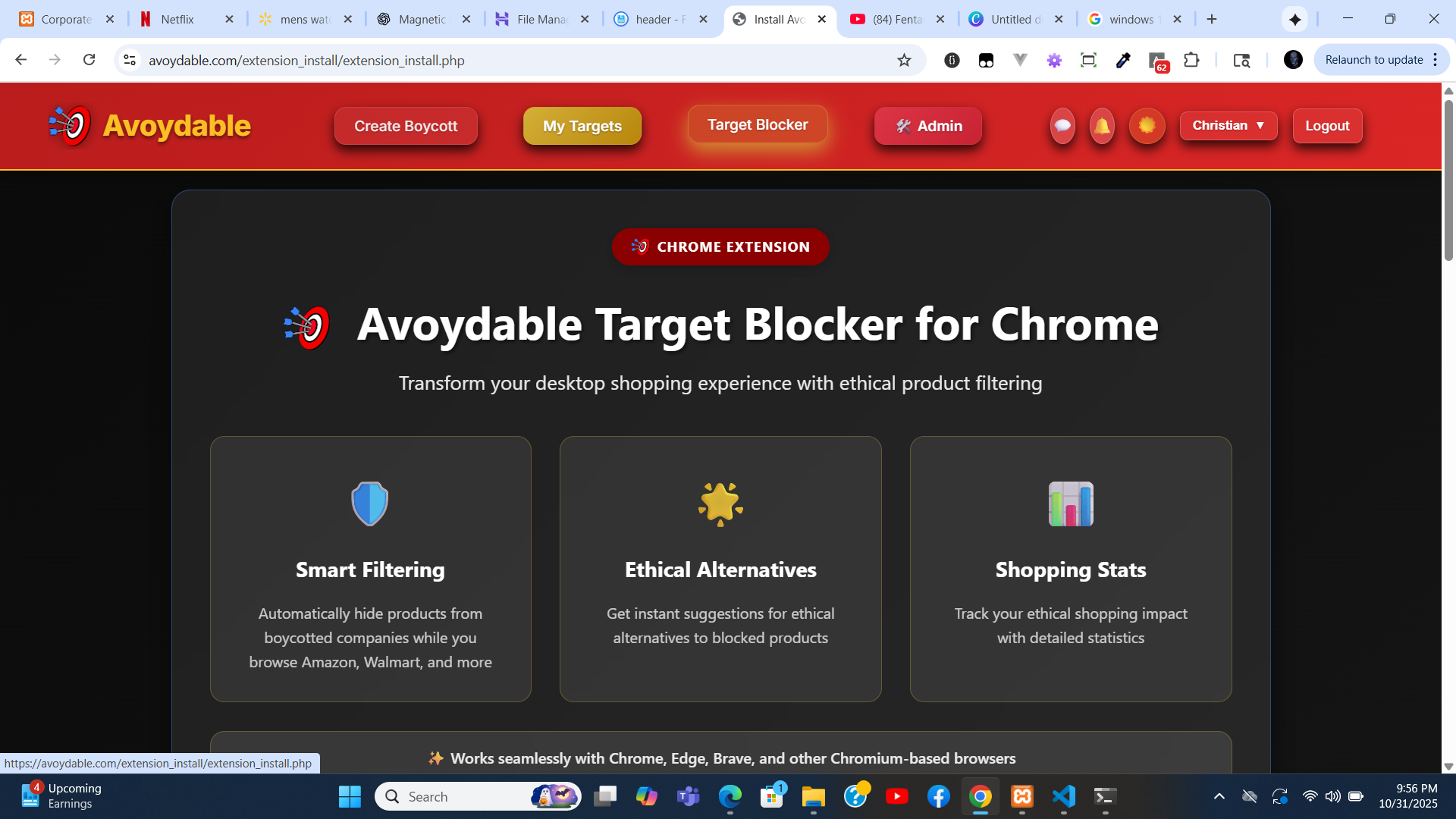 Avoydable Browser Extension